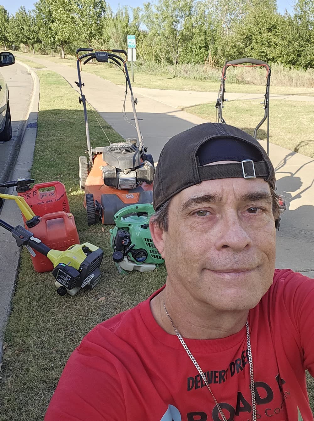 Blake with lawn gear — local We Do Lawns